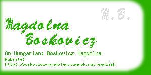 magdolna boskovicz business card